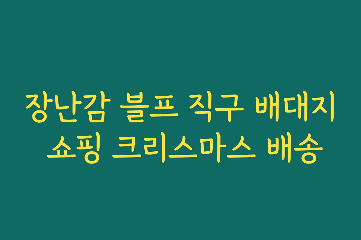 장난감 블프 직구 배대지 쇼핑 크리스마스 배송