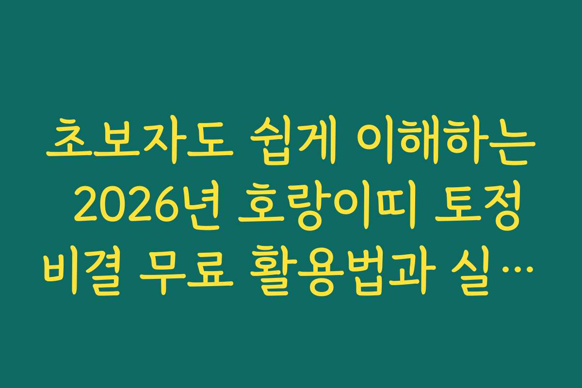 초보자도 쉽게 이해하는 2026년 호랑이띠 토정비결 무료 활용법과 실생활 적용법