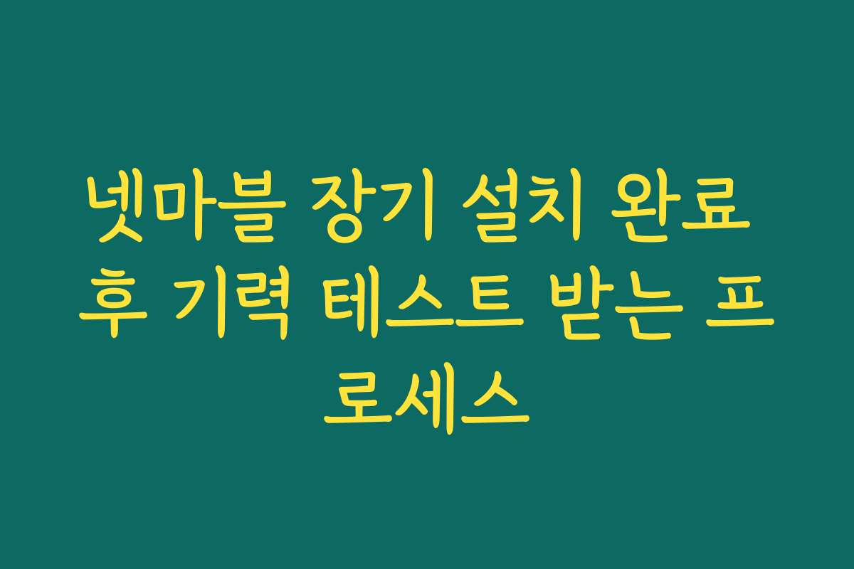 넷마블 장기 설치 완료 후 기력 테스트 받는 프로세스