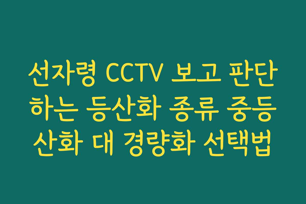 선자령 CCTV 보고 판단하는 등산화 종류 중등산화 대 경량화 선택법