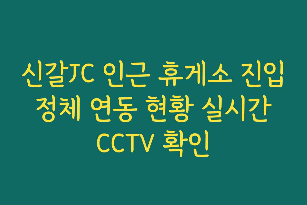 신갈JC 인근 휴게소 진입 정체 연동 현황 실시간 CCTV 확인