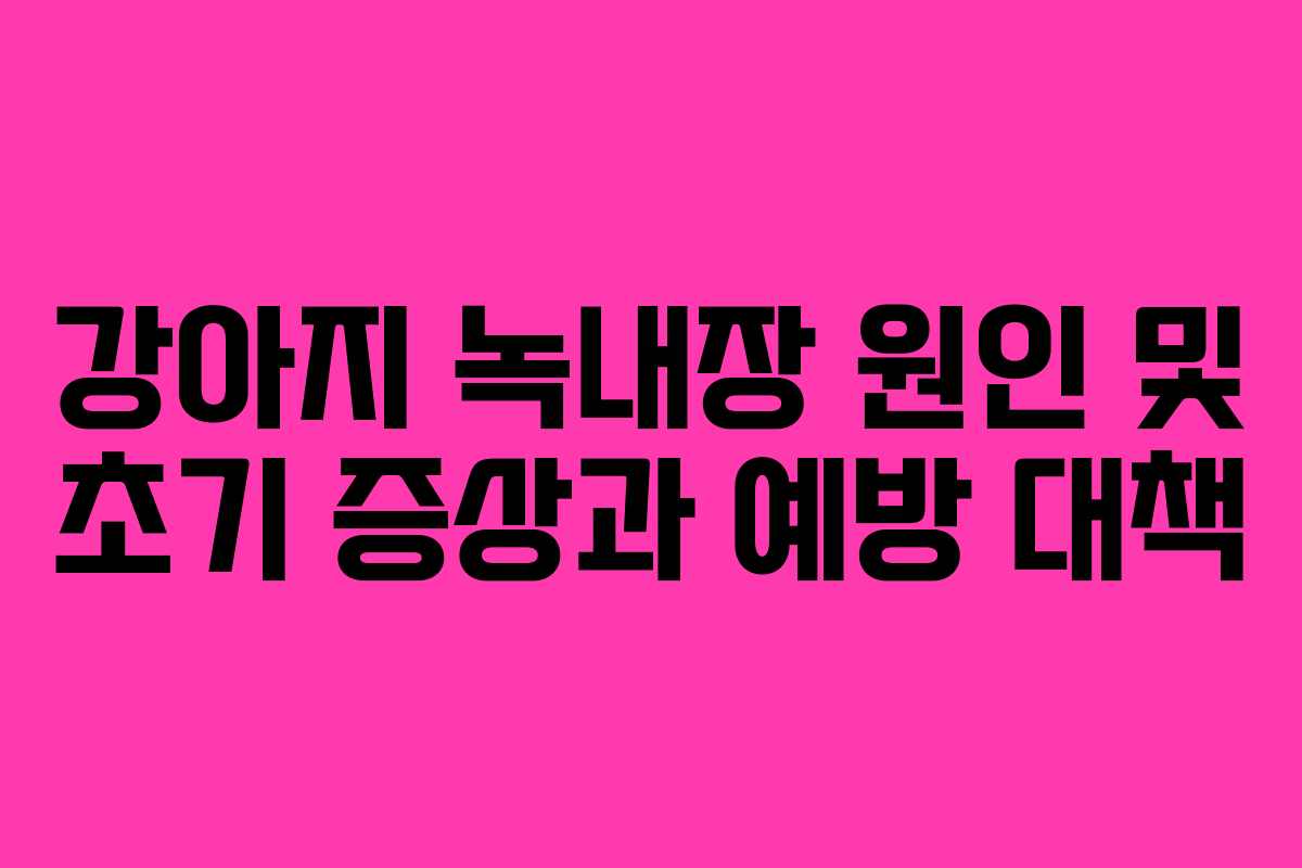 강아지 녹내장 원인 및 초기 증상과 예방 대책