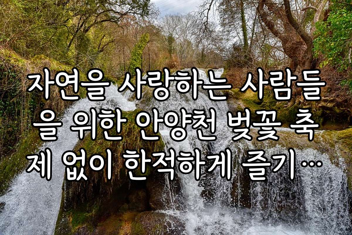 자연을 사랑하는 사람들을 위한 안양천 벚꽃 축제 없이 한적하게 즐기는 법의 숨은 명소