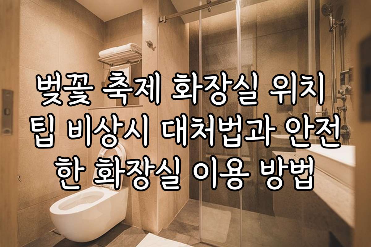 벚꽃 축제 화장실 위치 팁 비상시 대처법과 안전한 화장실 이용 방법