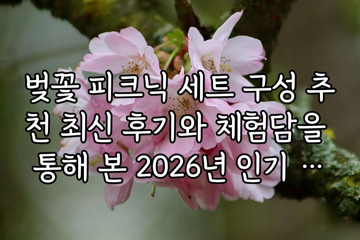 벚꽃 피크닉 세트 구성 추천 최신 후기와 체험담을 통해 본 2026년 인기 제품 추천