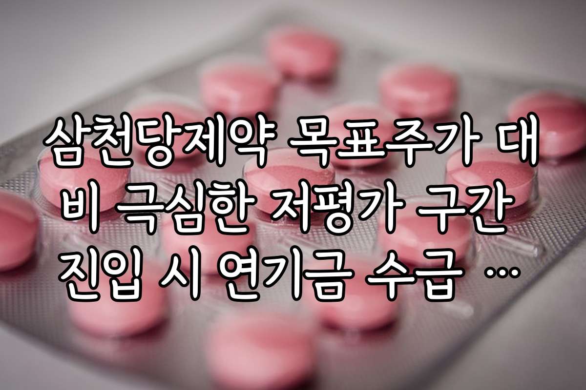 삼천당제약 목표주가 대비 극심한 저평가 구간 진입 시 연기금 수급 유입 예측