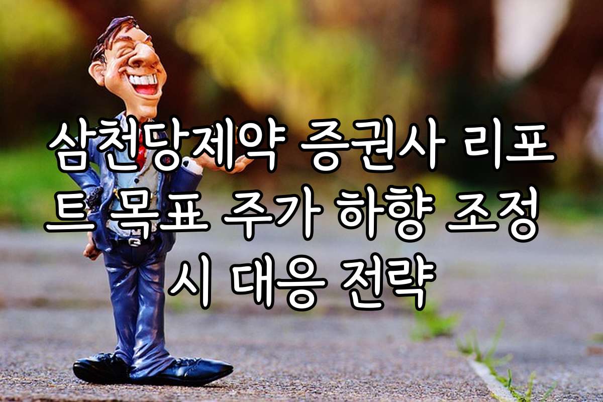 삼천당제약 증권사 리포트 목표 주가 하향 조정 시 대응 전략