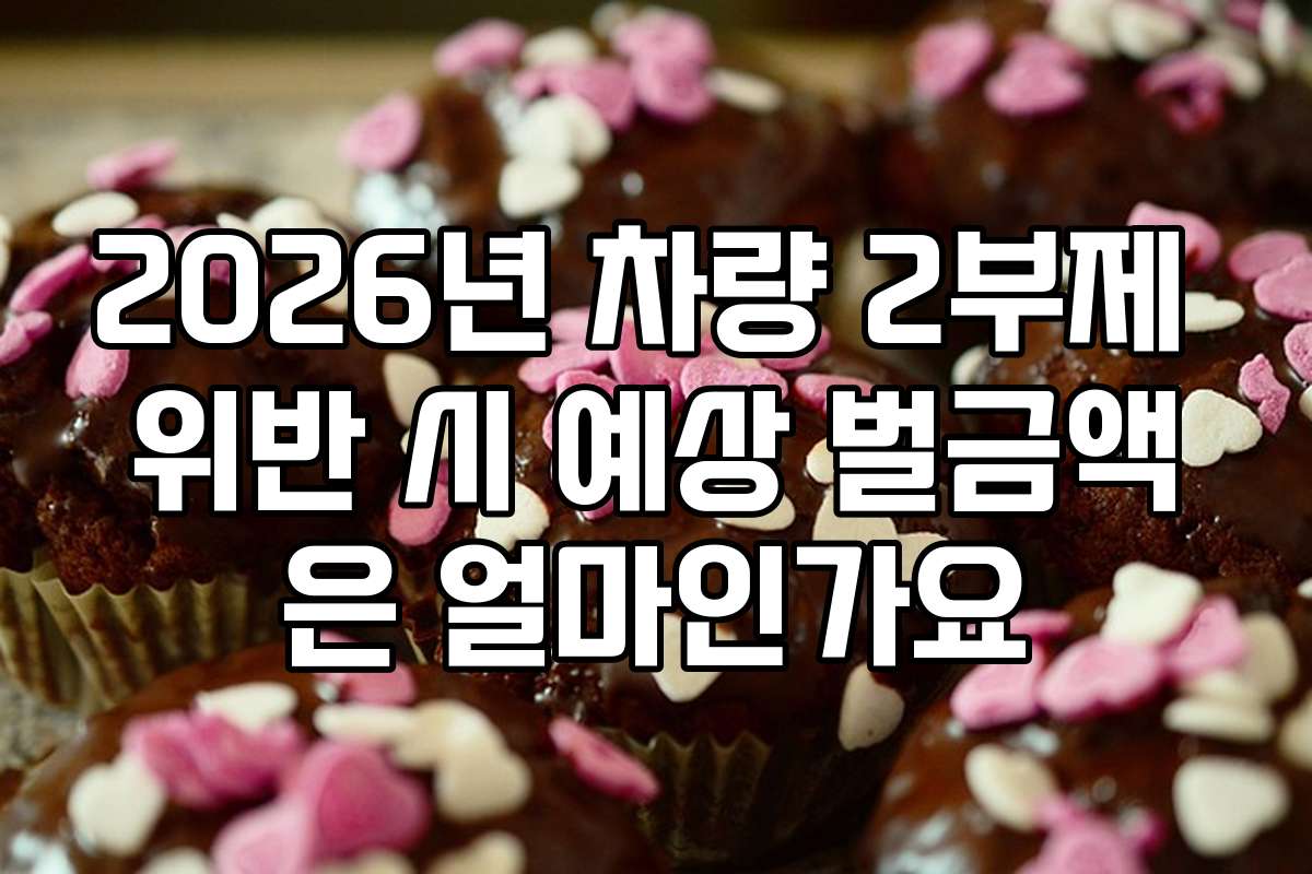 2026년 차량 2부제 위반 시 예상 벌금액은 얼마인가요