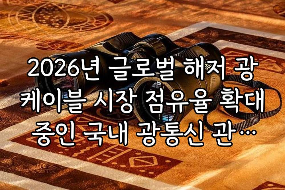 2026년 글로벌 해저 광케이블 시장 점유율 확대 중인 국내 광통신 관련주