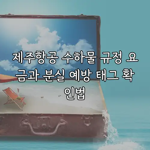 제주항공 수하물 규정 요금과 분실 예방 태그 확인법