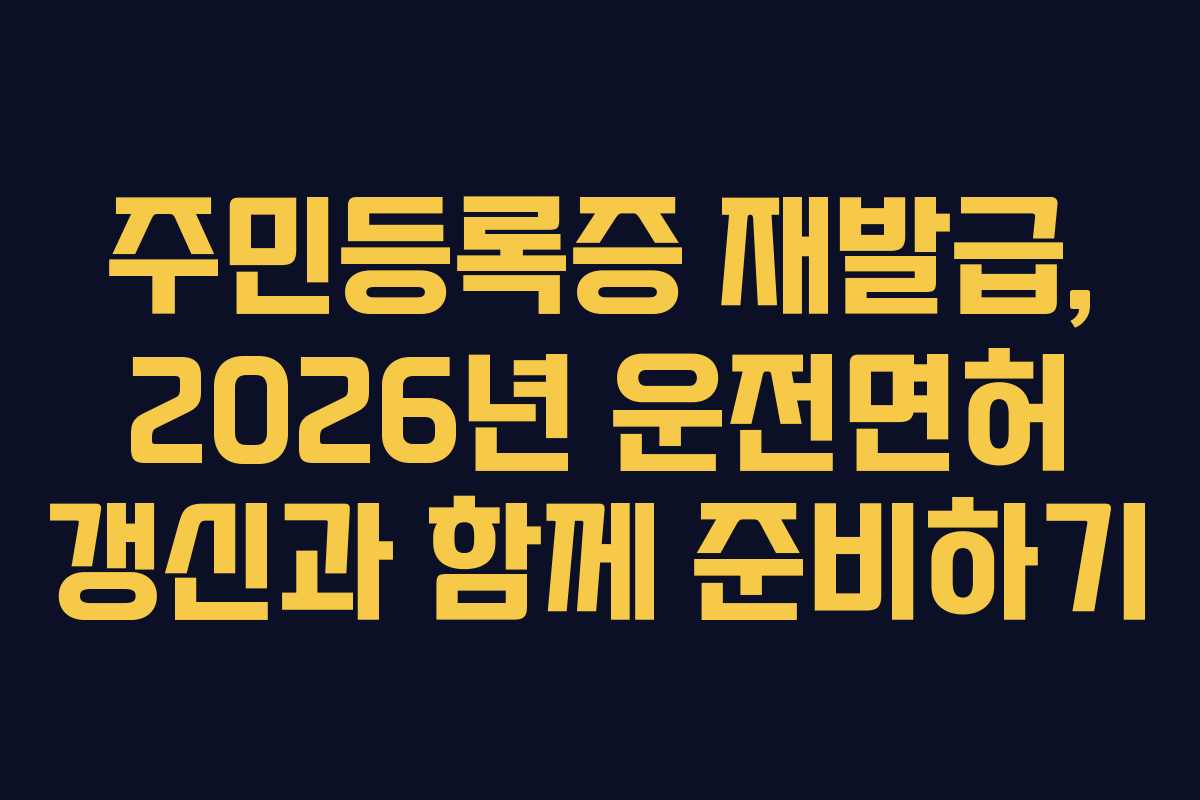 주민등록증-재발급,-2026년-운전면허-갱신과-함께-준비하기