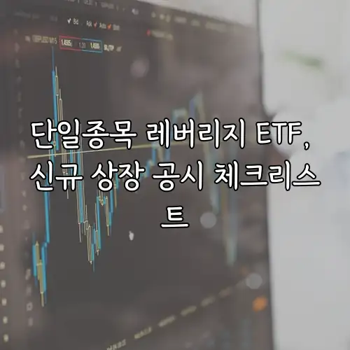 단일종목 레버리지 ETF, 신규 상장 공시 체크리스트