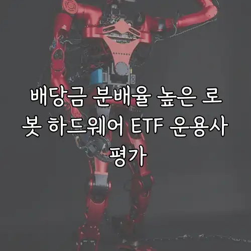배당금 분배율 높은 로봇 하드웨어 ETF 운용사 평가