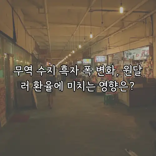 무역 수지 흑자 폭 변화, 원달러 환율에 미치는 영향은?