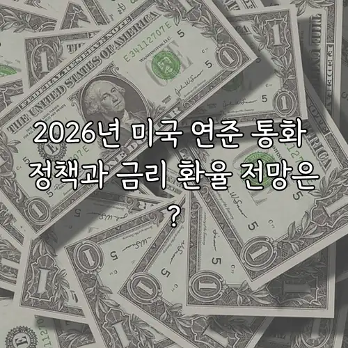 2026년 미국 연준 통화 정책과 금리 환율 전망은?
