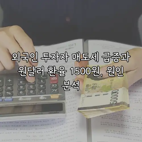 외국인 투자자 매도세 급증과 원달러 환율 1500원, 원인 분석
