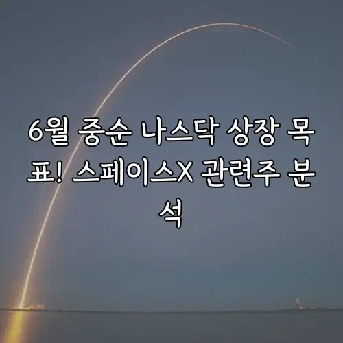 6월 중순 나스닥 상장 목표! 스페이스X 관련주 분석