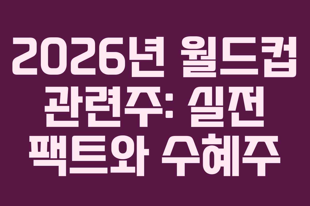2026년-월드컵-관련주-실전-팩트와-수혜주